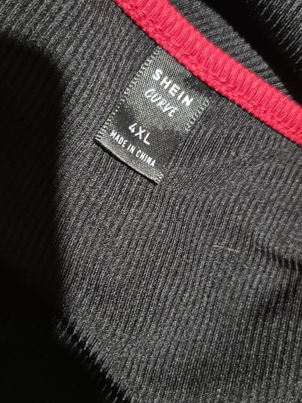SHEIN Black Crop Tank with Red Trim and Graphic( Box C) - Picture 2 of 4